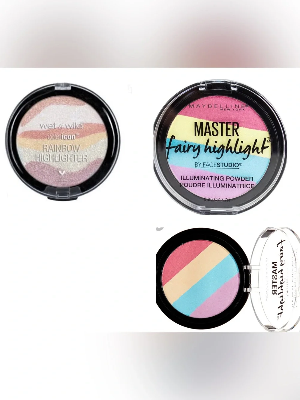 🆕 2️⃣ Rainbow Highlighters Master Fairy Highlight Wet N Wild LE Everlasting Glow